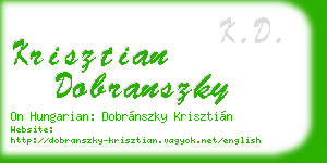 krisztian dobranszky business card