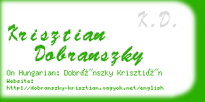 krisztian dobranszky business card